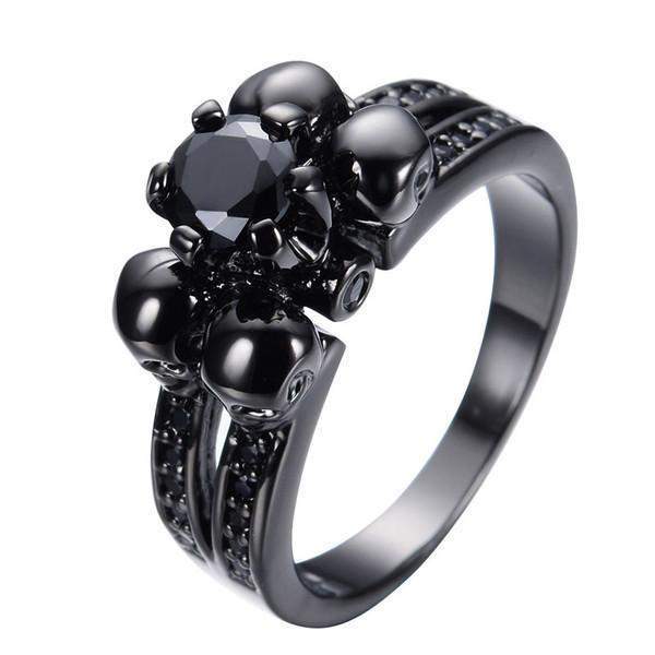 ladies skull rings