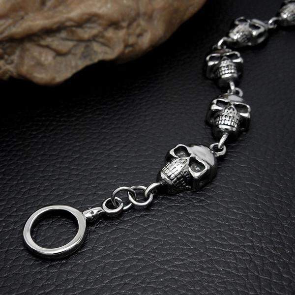 Skull Bracelet in Stainless Steel