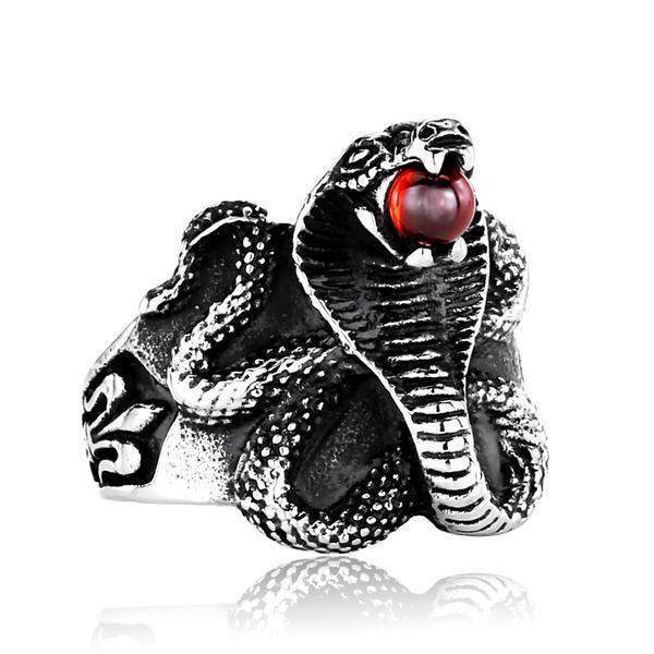 Steel Cobra Snake Ring