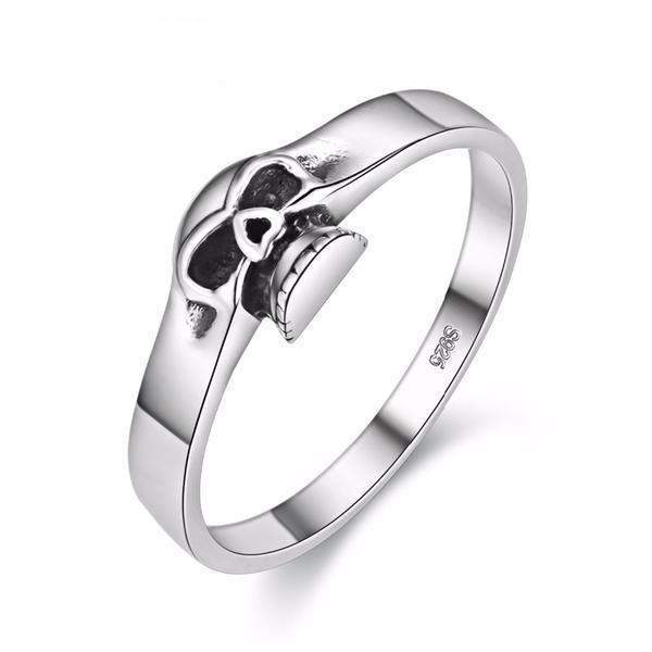 Sterling Ghost Ladies Silver Ring