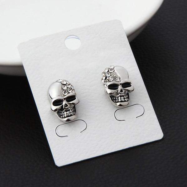 Stone Head Gold Plated Earrings