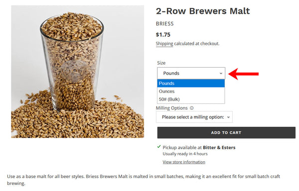 Grain Size Options