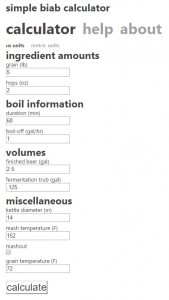 2.5 Gallon BIAB Calculator