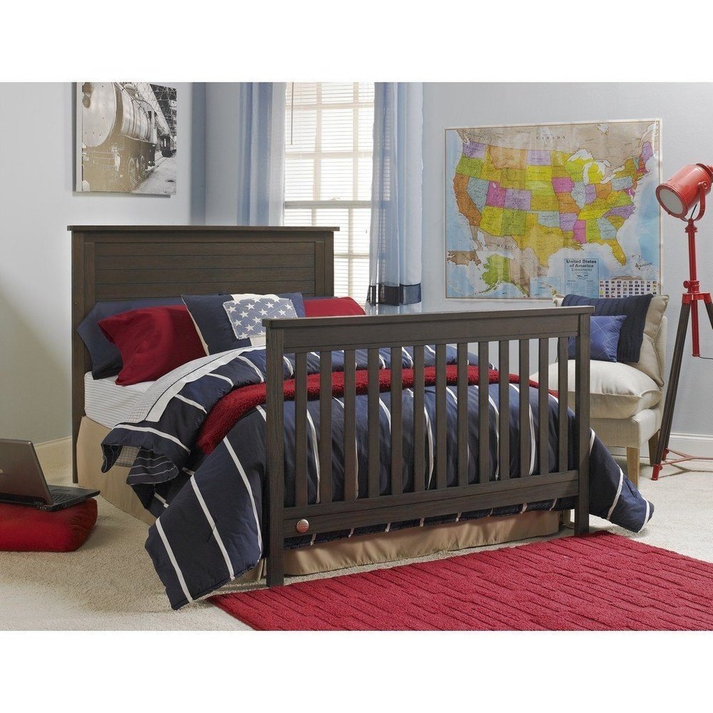 FisherPrice Quinn Full Panel Convertible Crib Weathered Brown