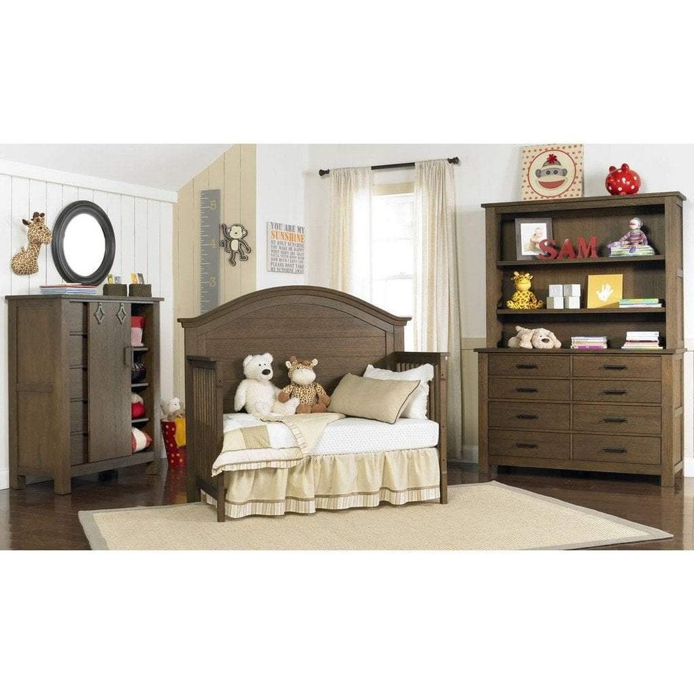Bivona Dolce Babi Lucca Convertible Baby Bed And Double Dresser Weathe