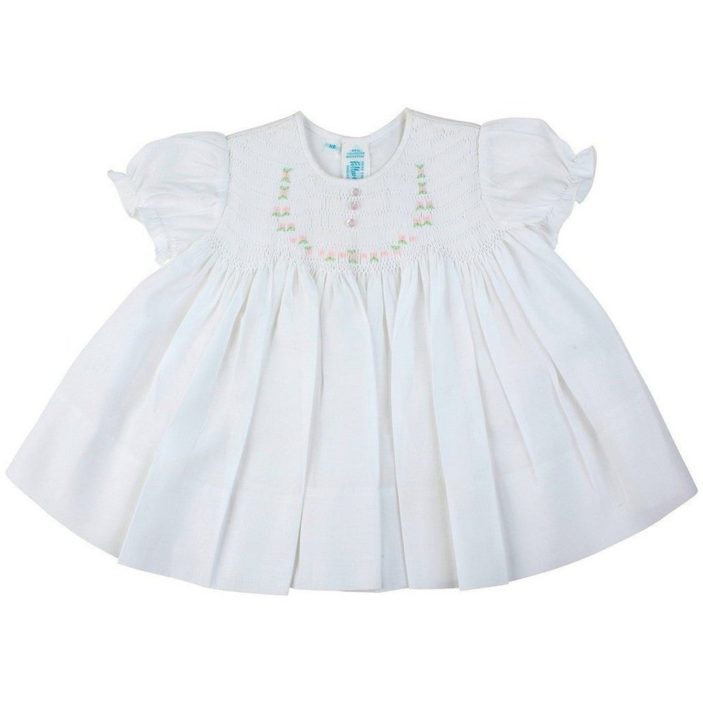 Feltman Brothers Newborn Smocked Rose Dress - Babysupermarket