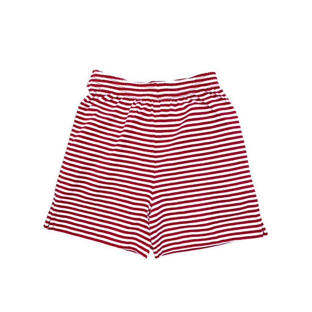 Luigi Kids by Acvisa Boys Red Stripe Knit Short - Babysupermarket
