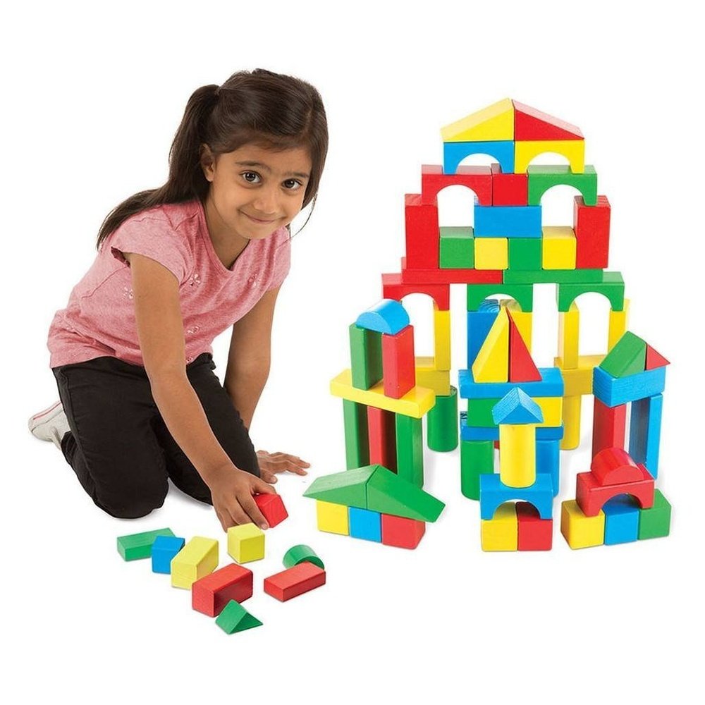 melissa & doug 100 wood blocks set