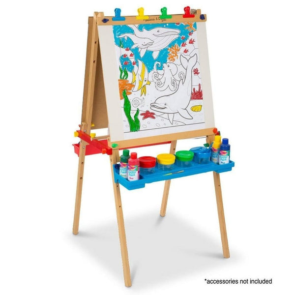 melissa & doug deluxe wooden standing art easel