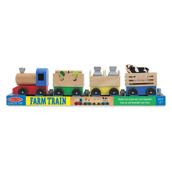 melissa and doug farm animal train set