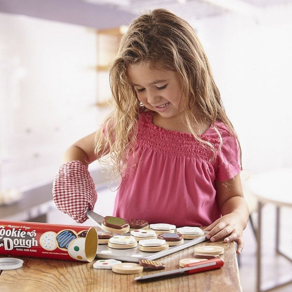 Melissa And Doug Slice And Bake Cookie Set Wooden Play Food Babysupermarket