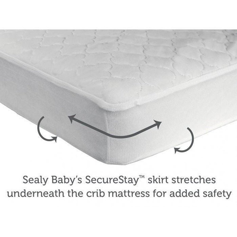 sealy waterproof crib mattress pad