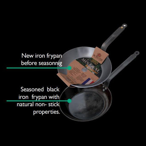 de Buyer MINERAL B Carbon Steel Egg & Pancake Pan - Naturally Nonstick -  Made in France