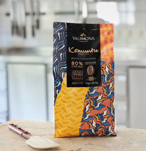 Komuntu couverture noire à 80% Valrhona en 1kg