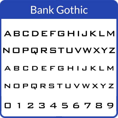 Bank Gothic