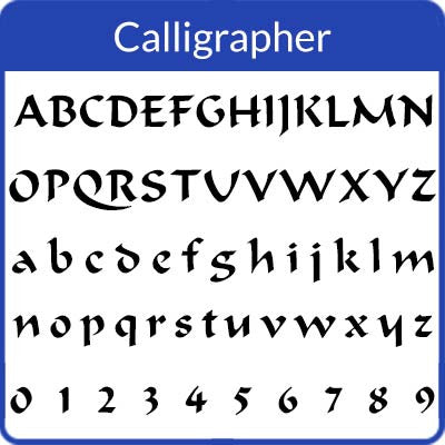 cursive font alphabet