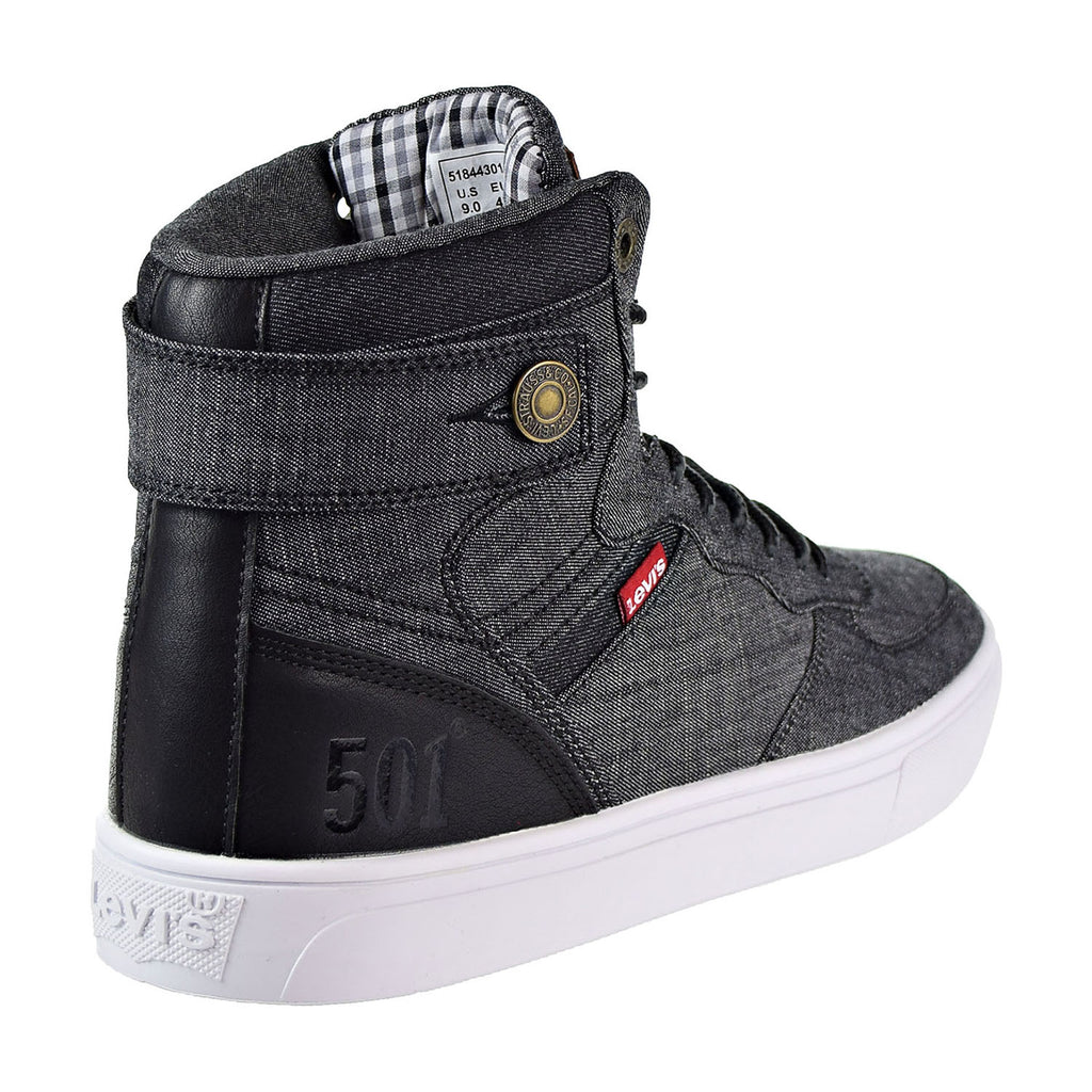 Levi's Jeffrey Hi 501 SB Men's Fashion Shoes Black/White