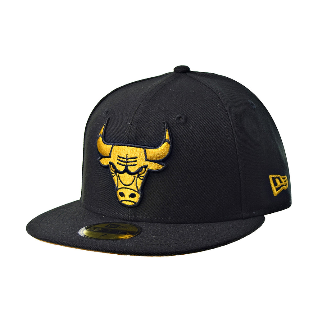 yellow and black bulls hat