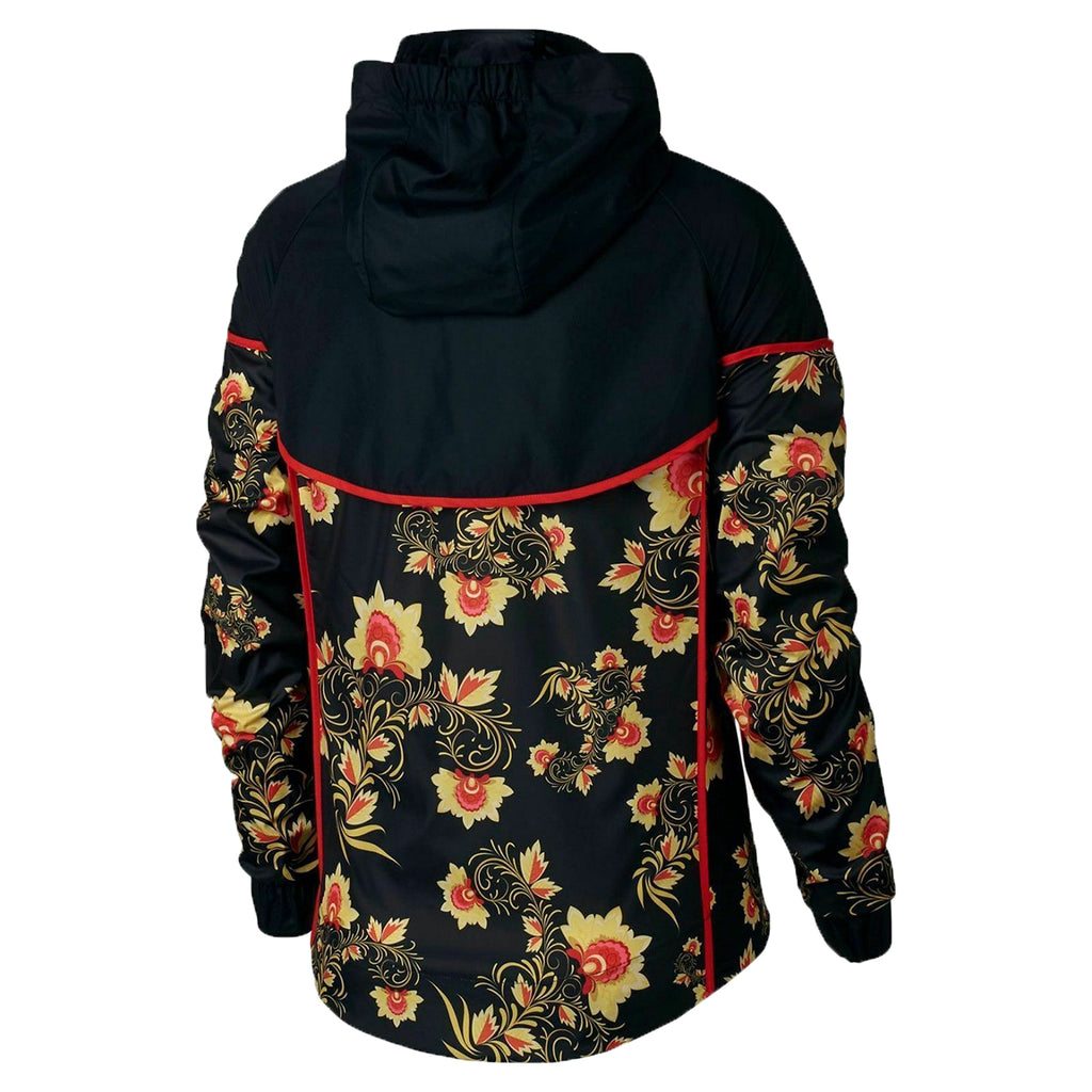 Nike Sportswear Floral Printed Women's Jacket Black-Red