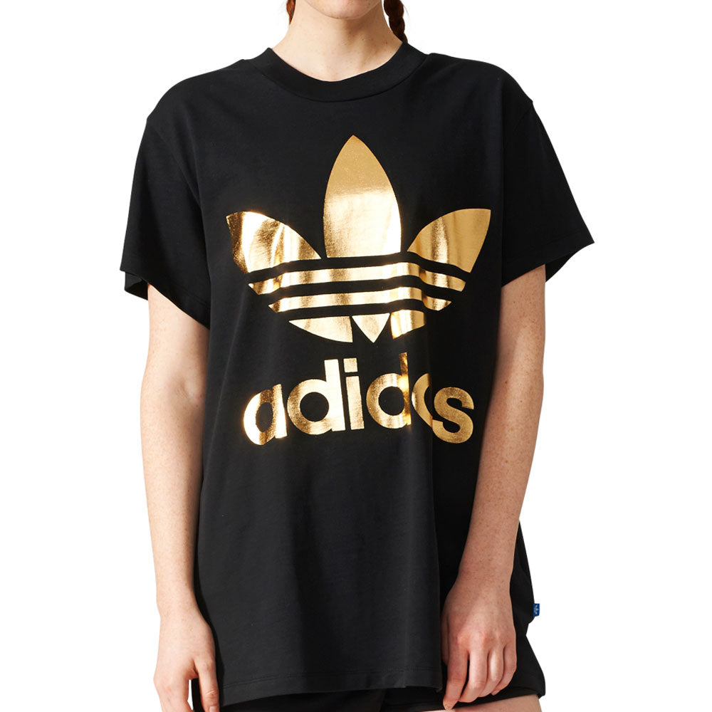 adidas black and gold t shirt