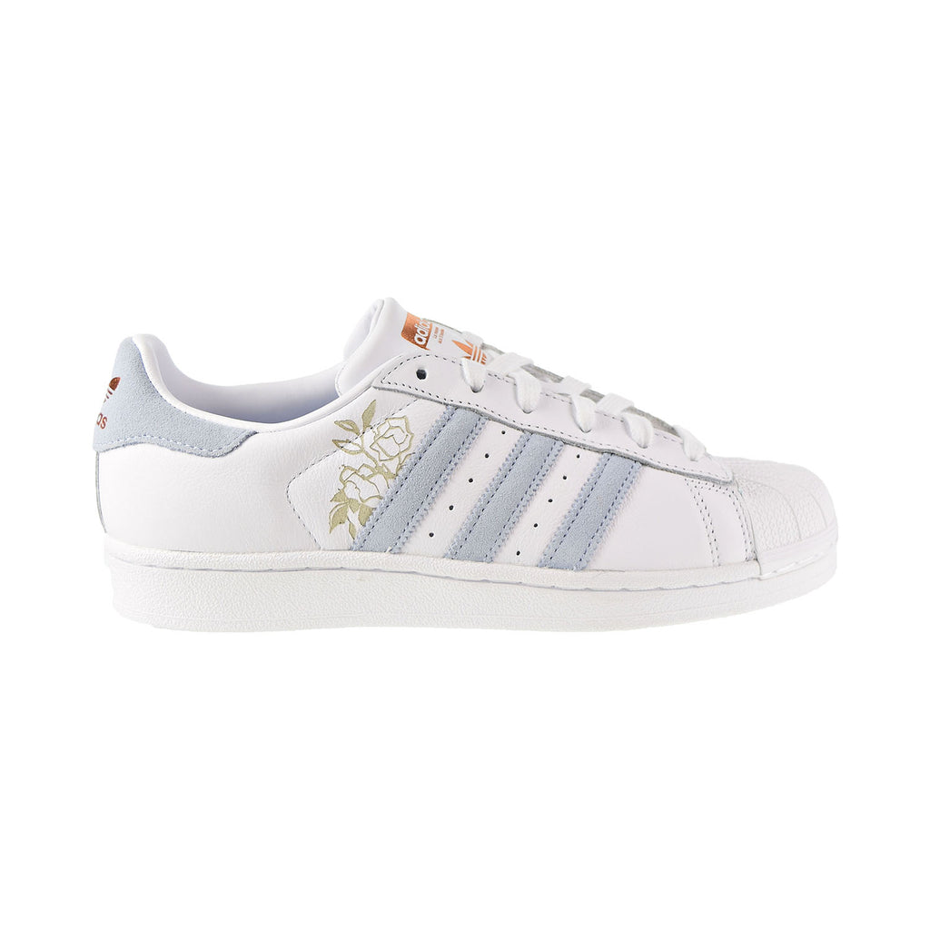 Adidas Superstar Shoes White-Periwrinkle-Copper