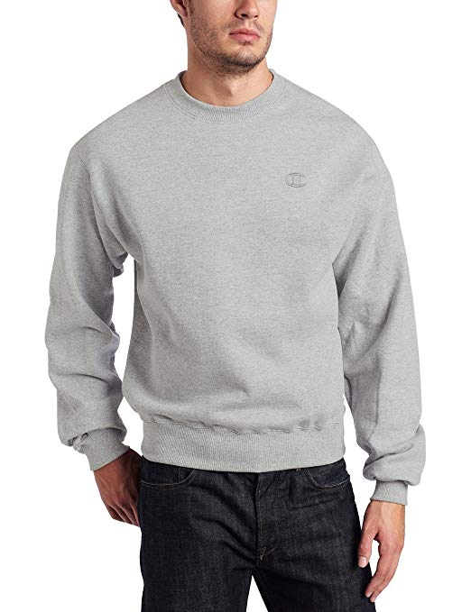 champion men's fleece crewneck sweatshirt