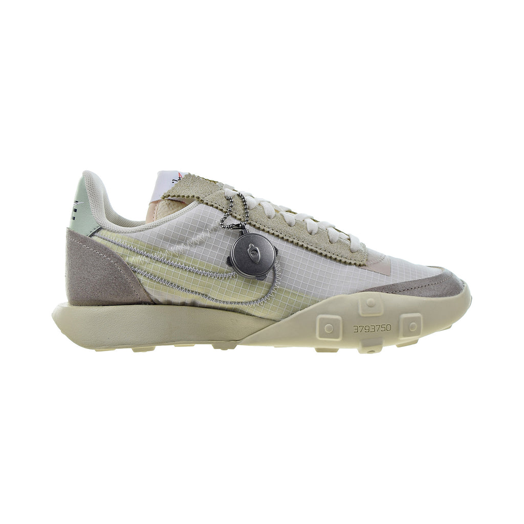 nike waffle racer lx sneakers in beige and gray