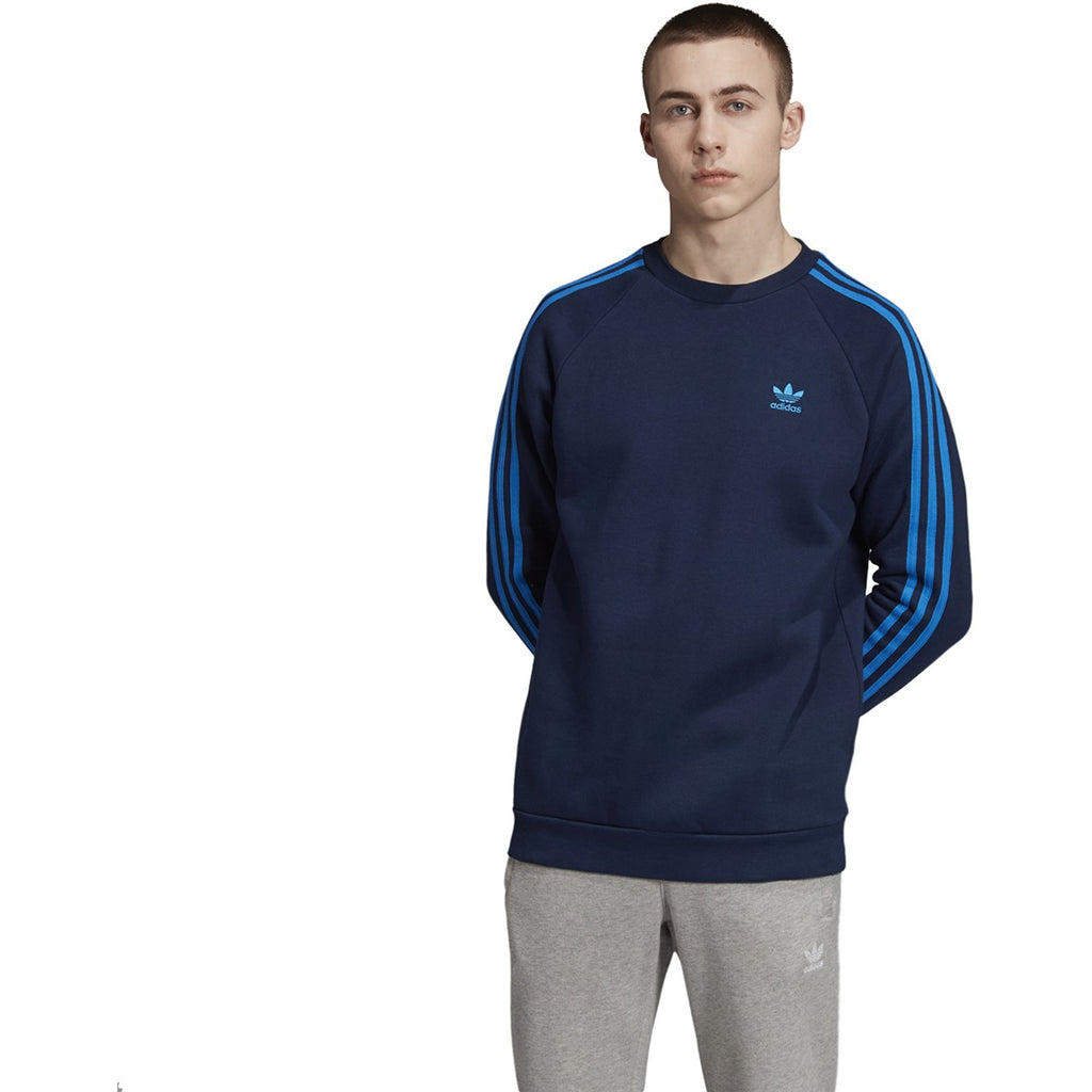 Alternativt forslag stille Triumferende Adidas Men's Originals 3-Stripes Tee Collegiate-Navy-Bluebird