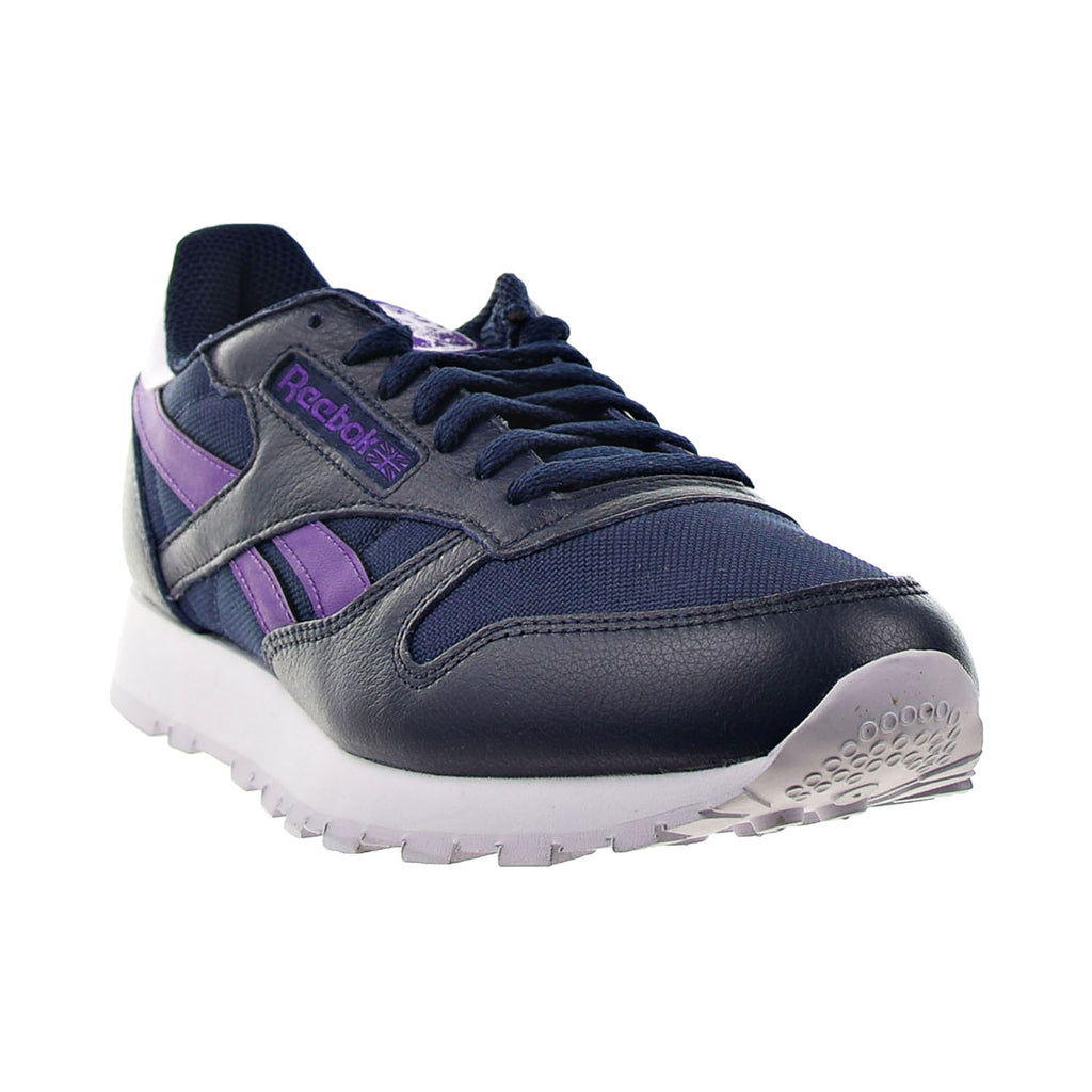 Pudsigt Anvendelig Lyn Reebok Classic Leather Men's Shoes Vector Navy-Regal Purple-White