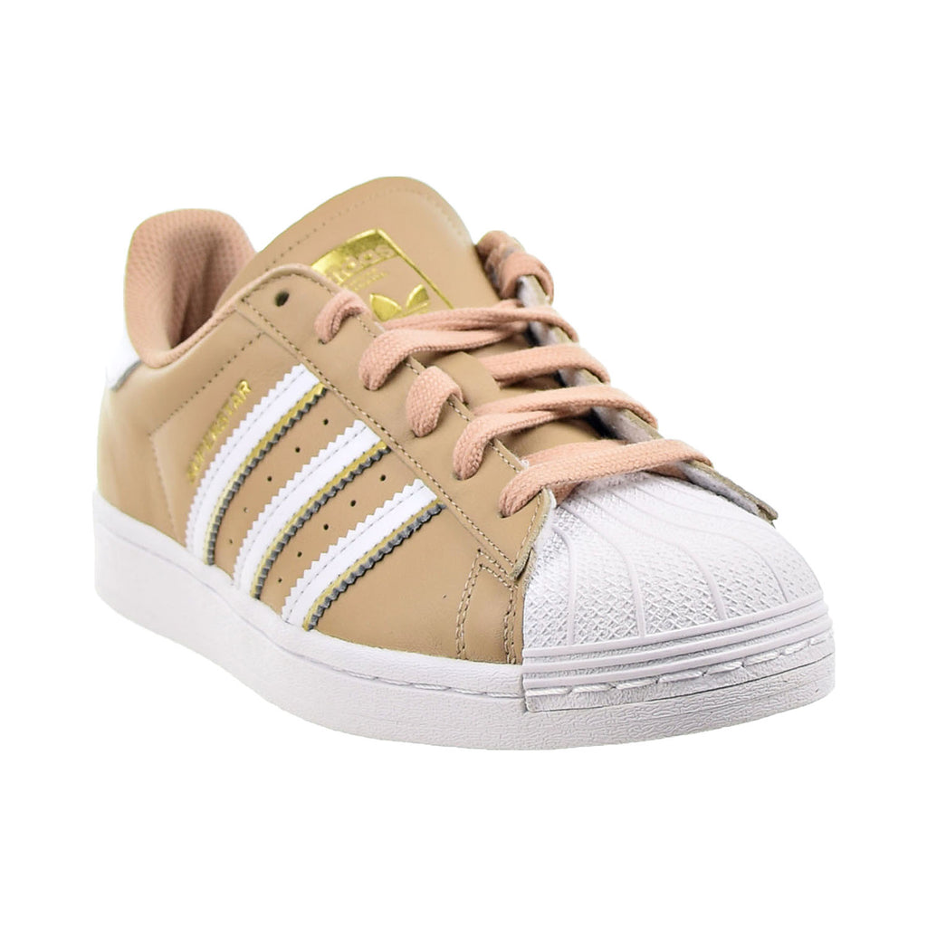 acre Knorretje Sortie Adidas Superstar Women's Shoes Cloud White-Pale Nude-Gold Metallic