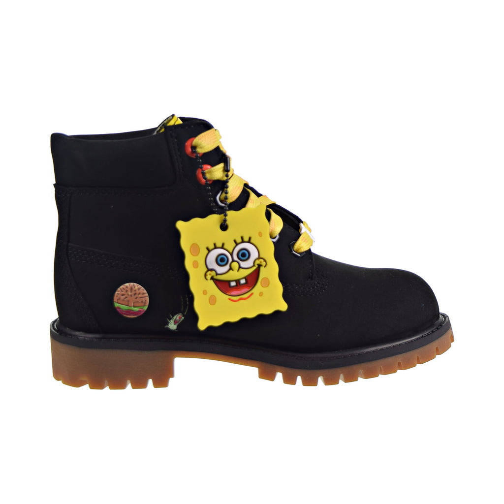 vriendschap Variant andere Timberland X SpongeBob 6" Inch Premium WP Boots Little Kids' Black Nub