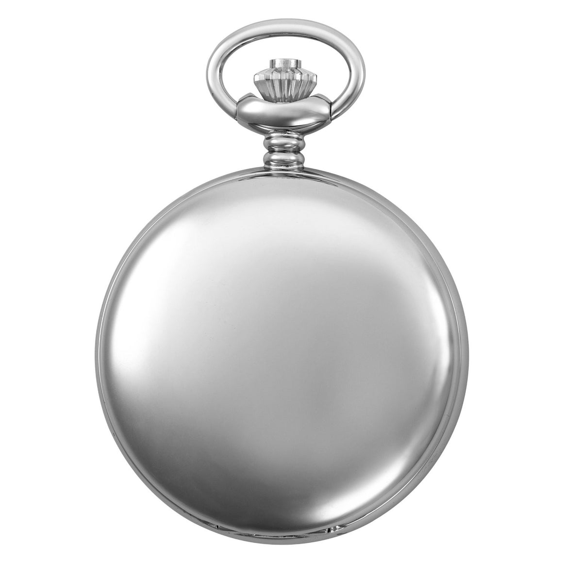 Gotham Men's Silver-Tone Black Dial Covered Quartz Pocket Watch # GWC15042SB - Gotham Watch