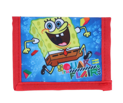 CTM® Kid's Sponge Bob Bifold Wallet with Hook and Loop Closure