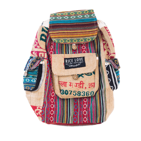 Rice Love Recycled Travel Backpack