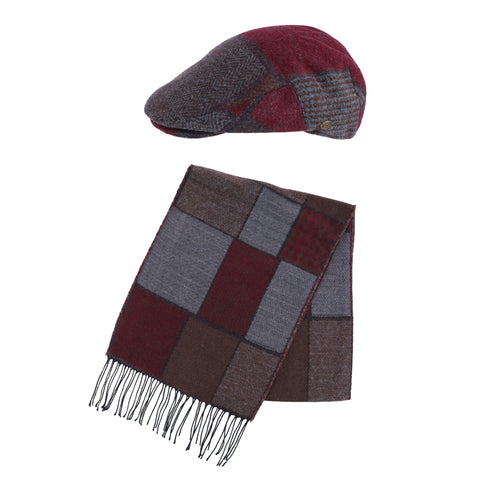 Epoch Hats Company Men's Winter Patch Ivy Cap with Scarf 2-Piece Set