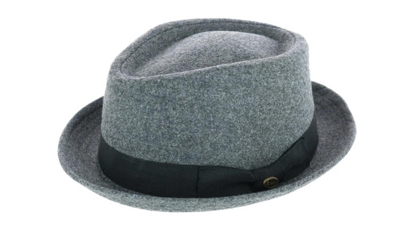 Epoch Hats Company Men's Diamond Shape Wool Fedora with Grosgrain Hatband