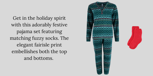 Fairisle Print Pajama Set