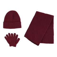 Polar Extreme Kids' One Size Solid Beanie Scarf and Gloves Set