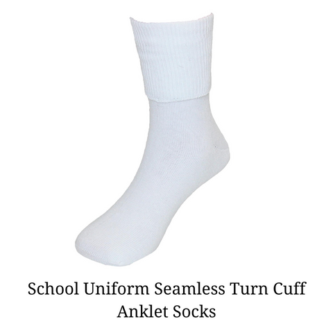 School Uniform Seamless Turn Cuff Anklet Socks
