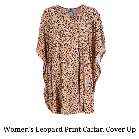 Women's Leopard Print Caftan Cover Up