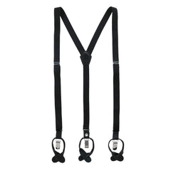 Men's .75 Inch Wide Skinny Elastic Y-Back Convertible Suspenders