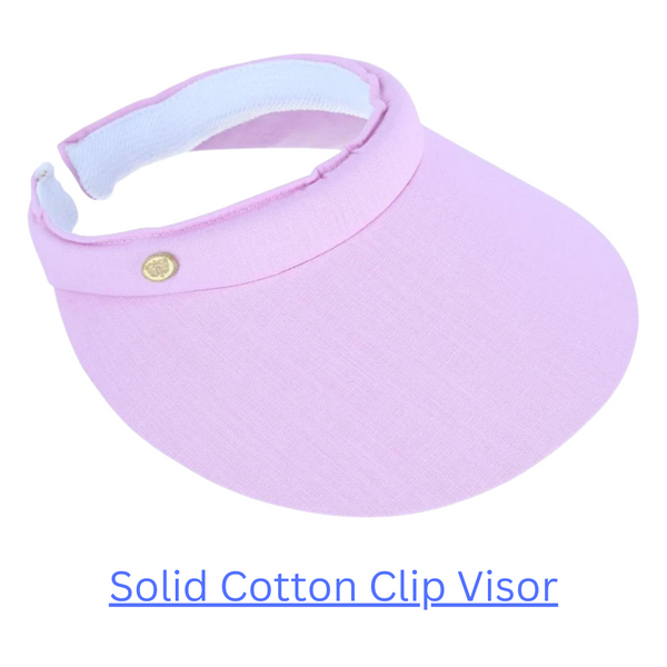 Women's Solid Cotton Clip Visor