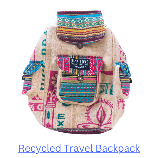 Rice Love Recycled Travel Backpack