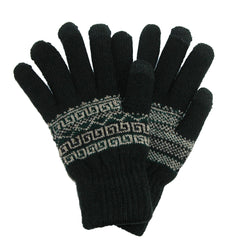 CTM® Men's Fairisle Touchscreen Gloves