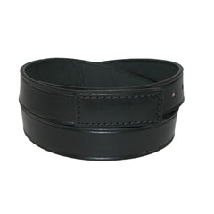 Boston Leather Boston Leather 11/4 Black Feather Edge Belt