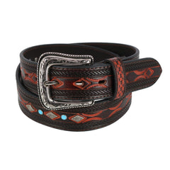 Genuine Dickies Men's Two-In-One Reversible Black to Brown Double Stitch  Belt With Big & Tall Sizes 