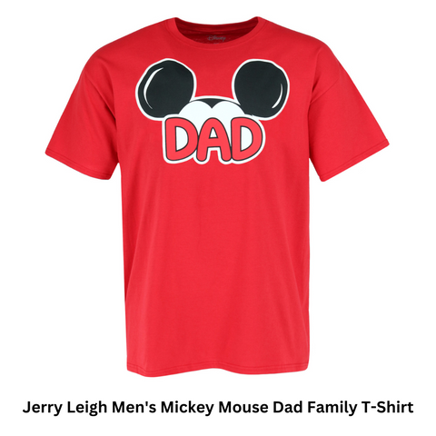 Jerry Leigh Men's Mickey Mouse Dad Family T-Shirt