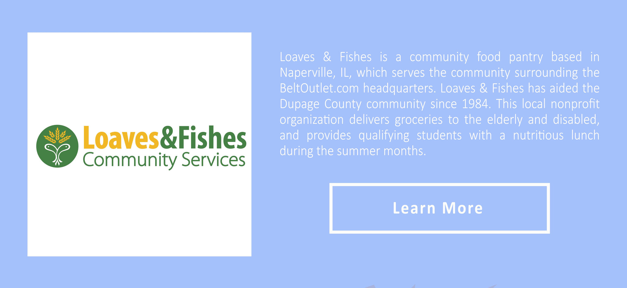 Loaves&fishes naperville logo and description