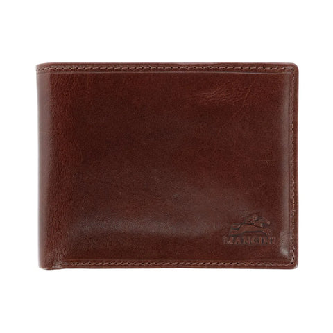 Men's Leather Bifold Wallet with Coin Pocket