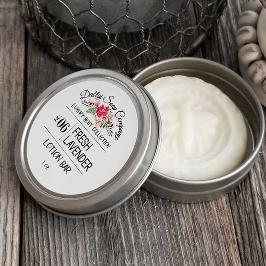 Lotion Bar with Metal Tin / Coconut